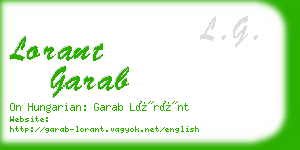 lorant garab business card